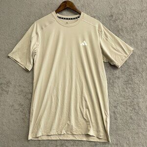 NWOT Adidas Men's Size M Beige Regular Fit Active T-Shirt Polyester